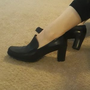 Franco Sarto Nolan Leather Loafer Pumps Sz 6.5